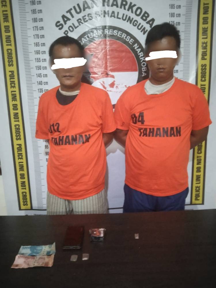 Sat Narkoba Polres Simalungun Gerebek Kampung Narkoba, Amankan Dua Pria Beserta Barang Bukti