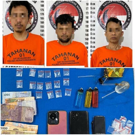 Kasat Narkoba Polres Pematangsiantar Pimpin Penangkapan 3 Pengedar Sabu Gang Angkola