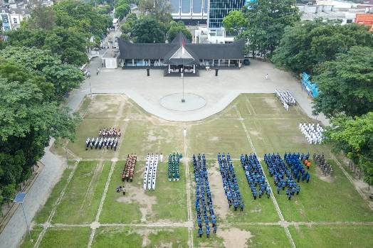 Wawako Herlina Inspektur Upacara Harkitnas ke-117 kota Pematangsiantar