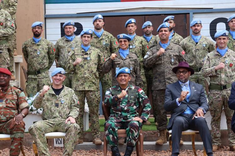 DFC MINUSCA Hadiri Upacara Penyematan Medali Kontingen QRF Portugal