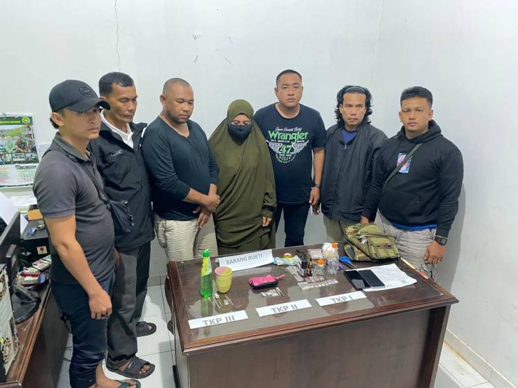 Kodim 0318/Natuna Tangkap Pengedar dan Pengguna sabu di Desa Limau Manis