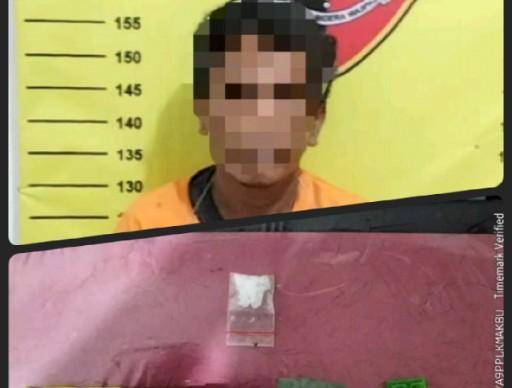 Polsek Nasembilan-sepuluh Amankan Pria dan Sabu di Desa Simpang Marbau