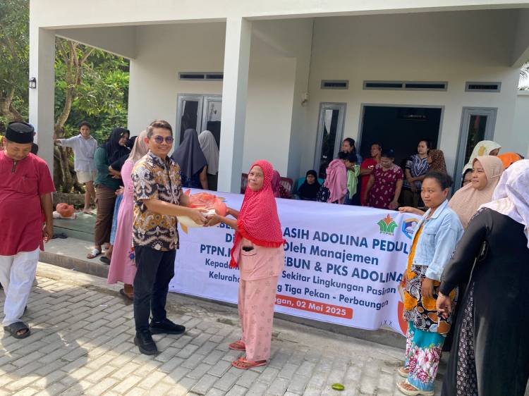 PTPN IV Regional II Kebun Adolina Perbaungan Berikan 70 Paket Sembako kepada Masyarakat