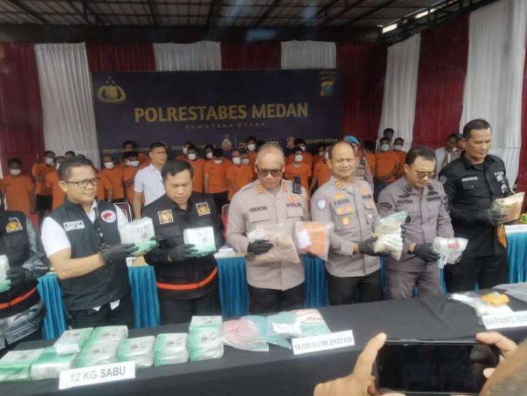 Polrestabes Medan Musnahkan Narkoba Hasil Ungkap 3 Bulan