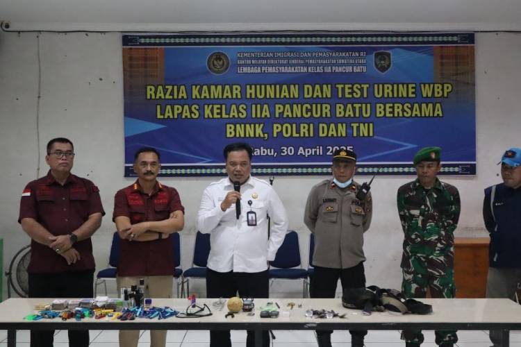 Lapas Pancur Batu Gelar Razia Gabungan