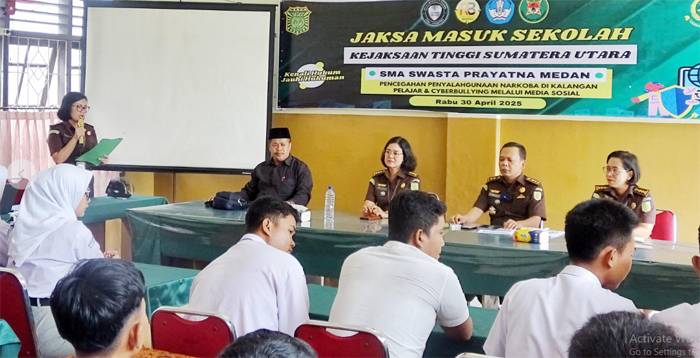 JMS di SMP/SMA Prayatna Medan, Jaksa Kejati Sumut Ajak Siswa Jauhi Narkoba dan Bijak Bermedia Sosial