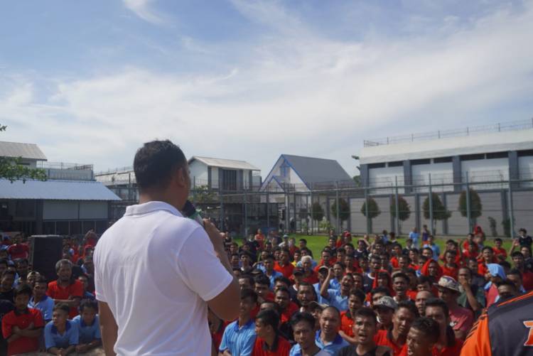 Ciptakan Suasana Aman dan Kondusif, Lapas Narkotika Langkat Berikan Pengarahan Kepada Seluruh Warga Binaan