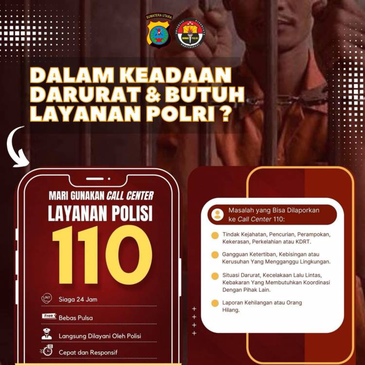 Layanan Polisi 110: Siaga 24 Jam, Bebas Pulsa, dan Responsif Tangani Situasi Darurat