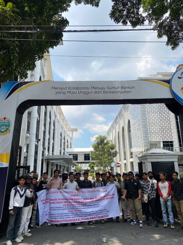 Tak Diijinkan Shalat Jum'at Di Masjid Dinas Pendidikan Sumut, AMPSU Lapor Ke DPRD Sumut