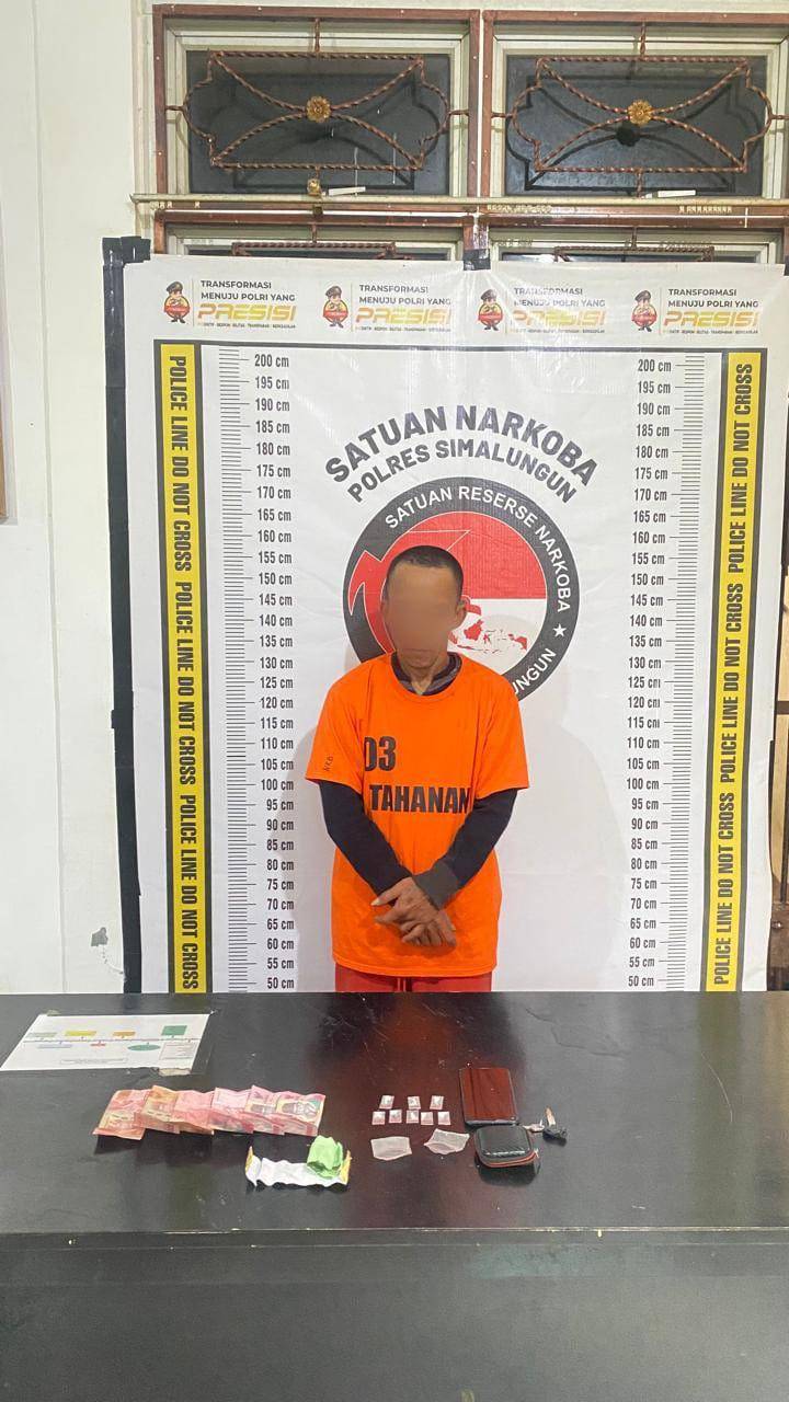 Polres Simalungun Ringkus Pengedar Narkoba Di Silimakuta, 8 Paket Sabu Diamankan