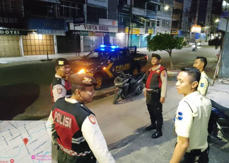 Cegah Guantibmas dan Premanisme Hingga Subuh, Sat Samapta Polres Pematangsiantar Patroli
