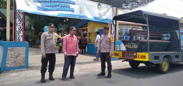 Polsek Siantar Selatan Patroli di Tempat Objek Vital Antisipasi 3C dan Premanisme