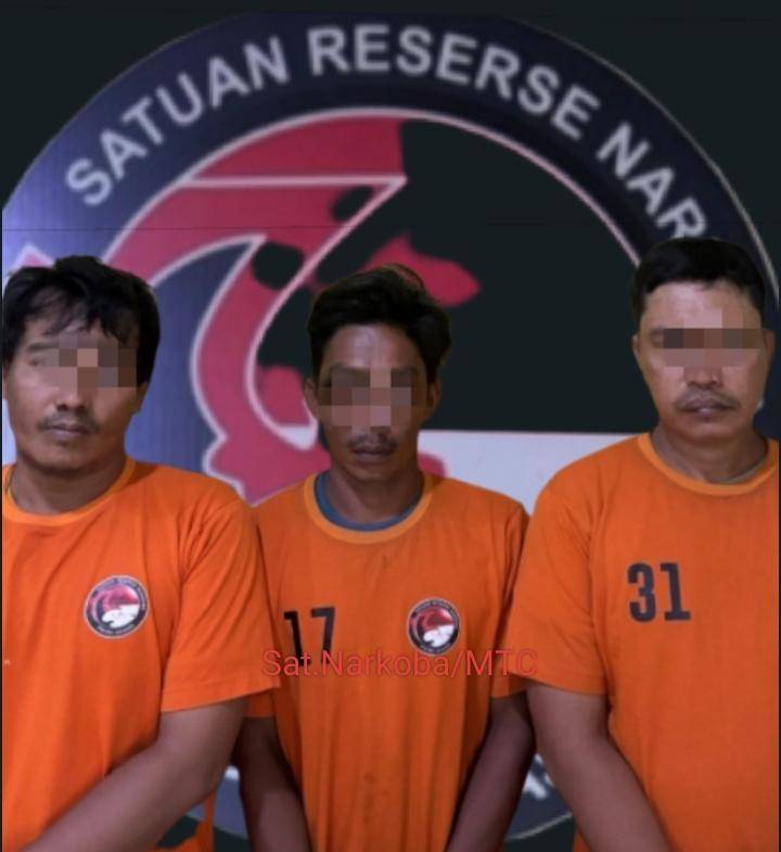 Tiga Tersangka Kurir Sabu Jaringan Malaysia - Indonesia, Dibekuk Sat.Res Narkoba Asahan