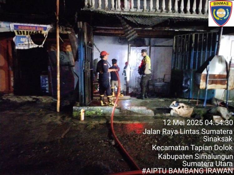 3 Unit Rumah di Simpang Sinaksak  Hangus Terbakar