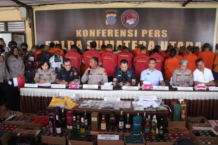 Polda Sumut Bersama Dua Polres Berhasil Ungkap 101 Kasus Narkoba Dalam Empat Bulan