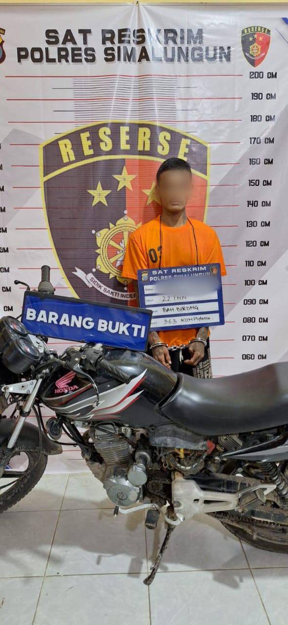 Unit Jatanras Polres Simalungun Bekuk Pelaku Pencurian Sepeda Motor, Satu Tersangka Masih Buron