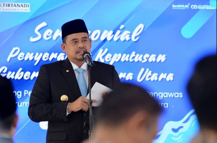 Serahkan SK Pengawas Perumda Tirtanadi Gubernur Sumut Bobby Nasution Minta Optimalkan Layanan
