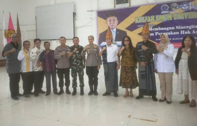Kabag SDM Polres Simalungun Hadiri Pembukaan Kuliah Umum Universitas Simalungun Bersama Wakil Menteri HAM RI