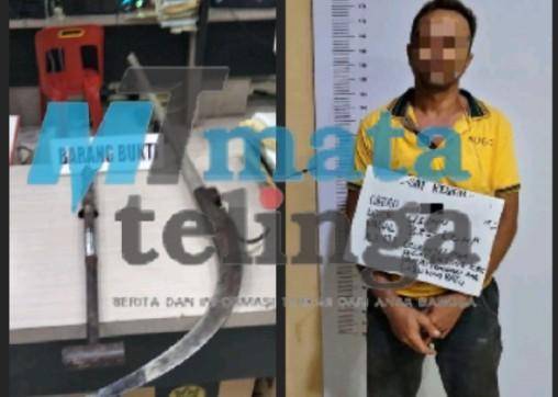 Lakukan Pengancaman Menggunakan Arit dan Palu, Polisi Bertindak