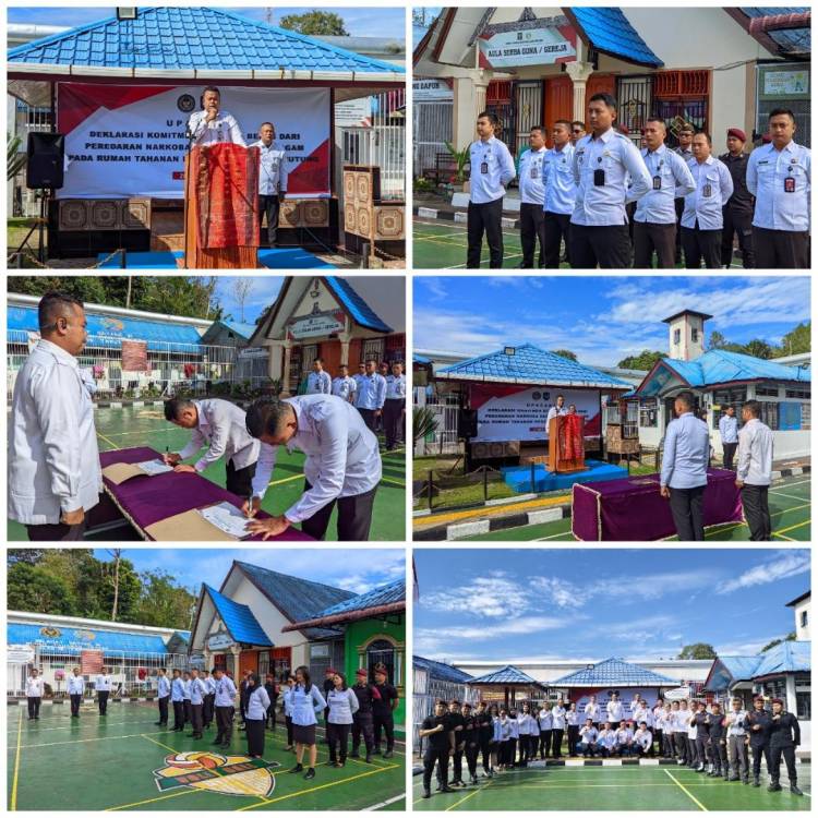Kepala Rutan Tarutung dan Jajaran Komitmen dalam Mewujudkan Zero Narkoba dan Zero HP di Rutan Tarutung