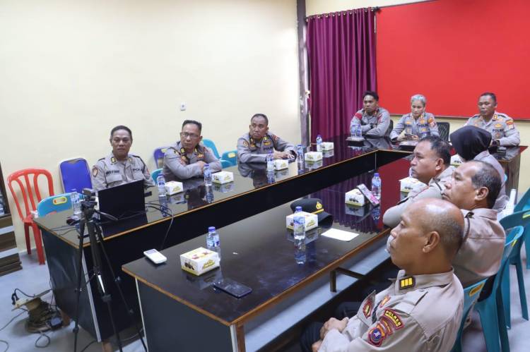 Kapolres Simalungun Ikuti Rapat Implementasi Pelayanan Polisi 110 Secara Daring