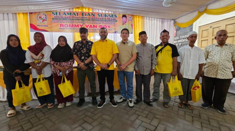 Rommy Van Boy Sosialisasi Perda Penanggulangan Kemiskinan di Medan Polonia