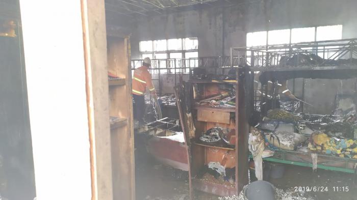 Asrama Islamic Centre di Medan Terbakar