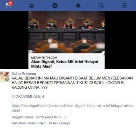 Sedang Menyelesaikan 'Hajat Besar', Isu Ketua MK Diganti Dimunculkan