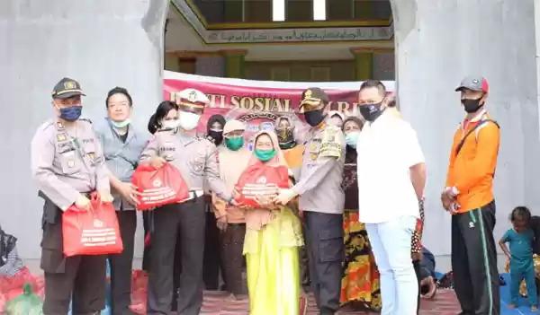 Dirgahayu Bhayangkara, Polres Sergai Bagikan 910 Paket Sembako