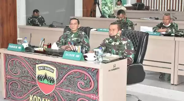Bahas Optimalisasi RSKI Covid 19 P. Galang, Pangdam I/BB Rapat Virtual Tingkat Menteri 