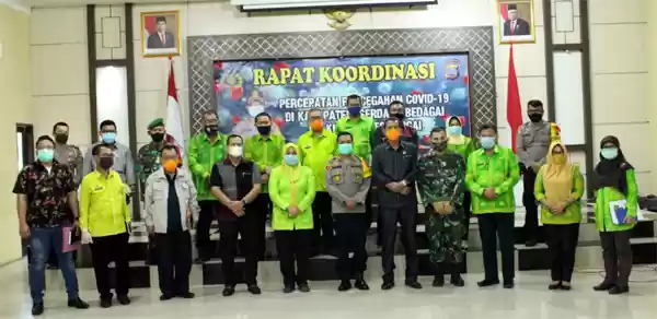 Kapolres Sergai Bersama Forkopimda Pimpin Rapat Percepatan Pencegahan Covid-19