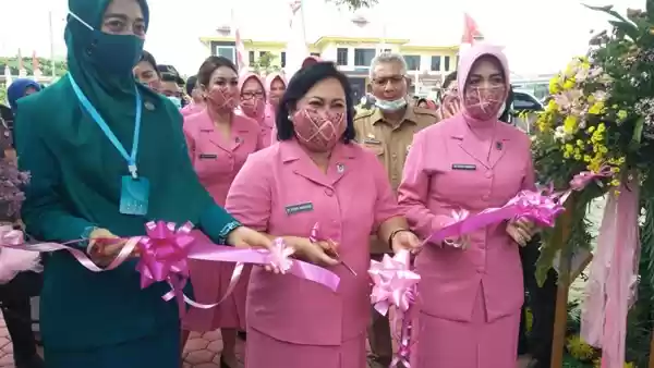 Ketua Bhayangkari Resmikan Posyandu Yasmine dan Taman Baca Polres Batubara
