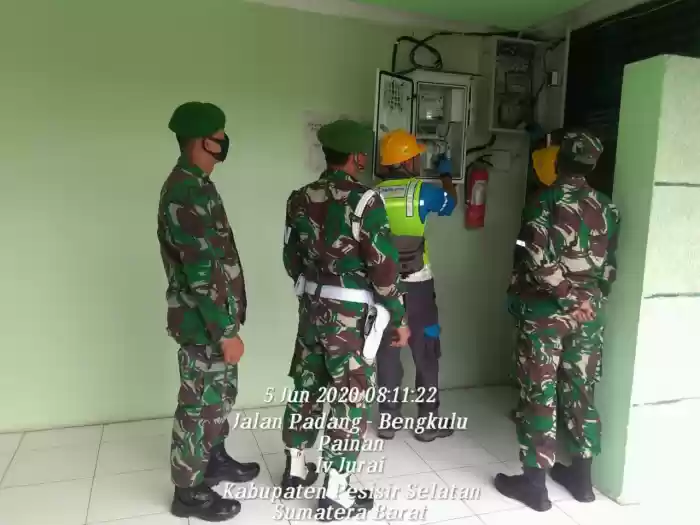 Kodim 0311/Pessel Lakukan Pengecekan Instalasi Listrik