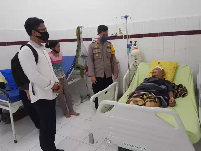 Kapolres Jenguk Korban Penganiayaan, Pelaku Pencurian Sarang Burung Walet di RSUD Labuhanbatu