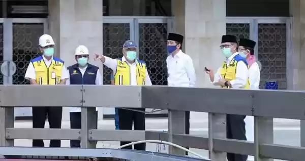 Presiden Jokowi Melihat Langsung Renovasi Masjid Istiqlal