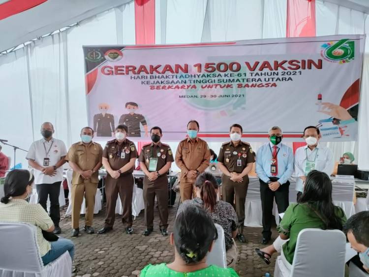 HBA  ke-61, Kejati Sumut Gelar Gerakan 1500 Vaksin