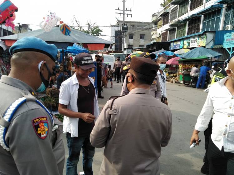 Perkecil Penularan Covid-19, Poldasu Dan Polsek Sunggal Gelar Operasi Yustisi