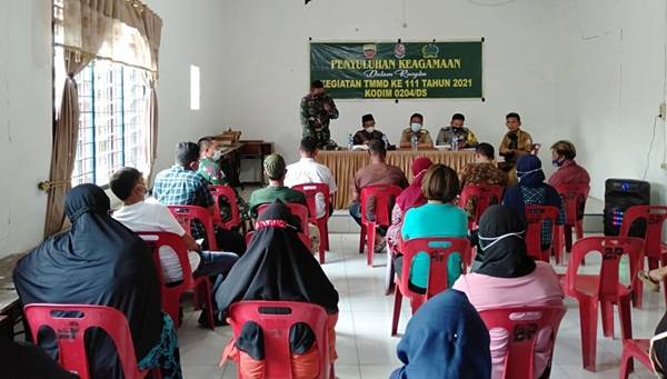 Gandeng FKUB, Satgas TMMD Kodim 0204/DS Gelar Binluh Keagamaan