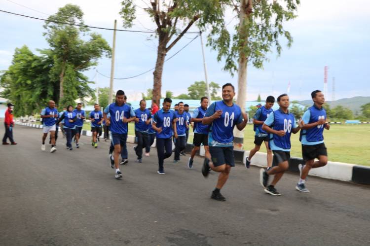 Personel Lanud SIM Melaksanakan Test Kesamaptaan Jasmani