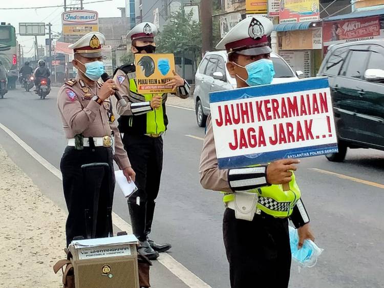 Menekan Penyebaran Virus Covid-19, Polres Sergai Laksanakan Operasi Yustisi