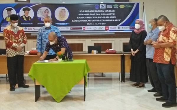 Prodi Komunikasi Fisip UMA Jalin MoA dengan Matatelinga.com