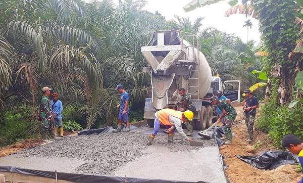 Kasdim 0204/DS Tinjau Proses Pekerjaan Sasaran Fisik TMMD Ke-111