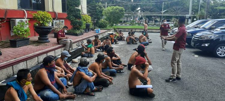 Poldasu dan Polres Amankan Seratusan Preman