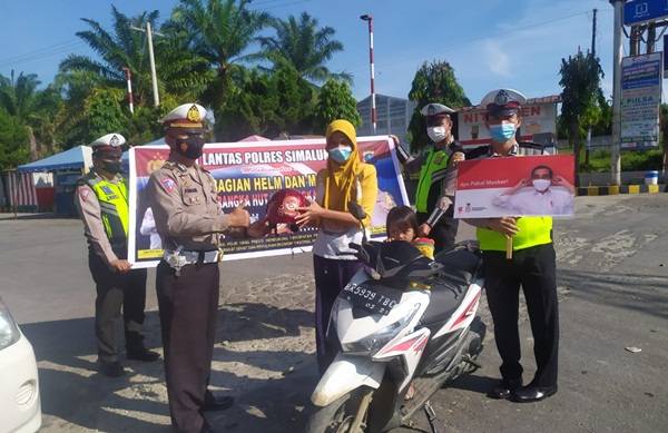 Sambut HUT ke 75 Bhayangkara, Ini yang Dilakukan Sat Lantas Polres Simalungun