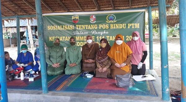 Satgas TMMD Kodim 0204/DS Sosialisasi Pos Bindu PTM