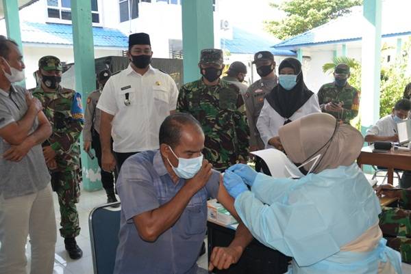 Serbuan Vaksin Covid-19 di Wilayah Lanud SIM Aceh Besar