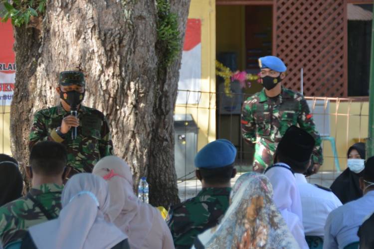 Danlanud SIM Meresmikan Posko PPKM Desa Bueng Sidom Aceh Besar.