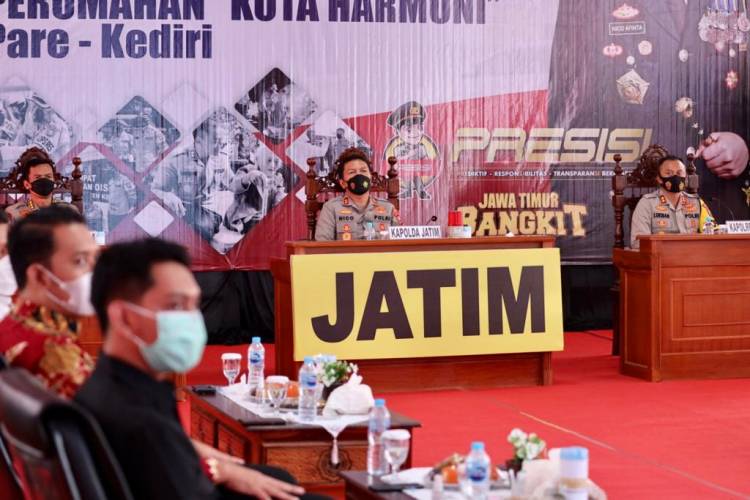 Diresmikan Langsung Oleh Kapolri, Kapolda Jatim Ikuti Zoom Meeting Peresmian PNPP di Polres Kediri