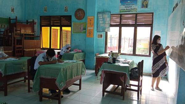 Begini Simulasi Proses Pembelajaran Tatap Muka di Kota Medan