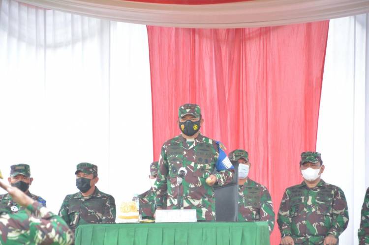Pangdam I/BB Berikan Pengarahan Kepada Peserta Latihan Pratugas Operasi Satgas Pengamanan Daerah Rawan Maluku